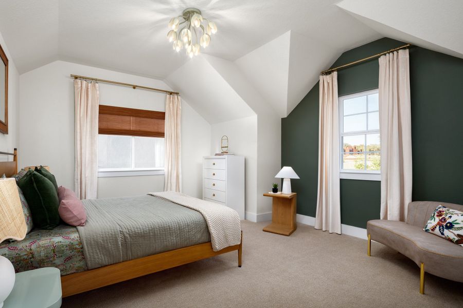 Furnished interior in a model home at Wolf Ranch in Georgetown (Image 38).