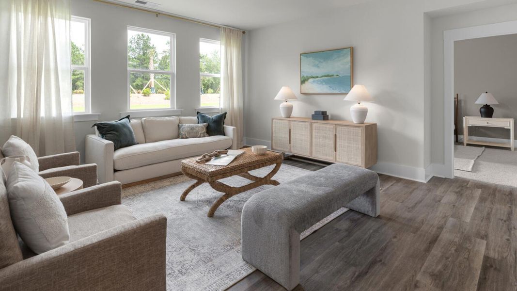 Furnished interior in a model home at The Grove at Blake Farm in Wilmington (Image 11).