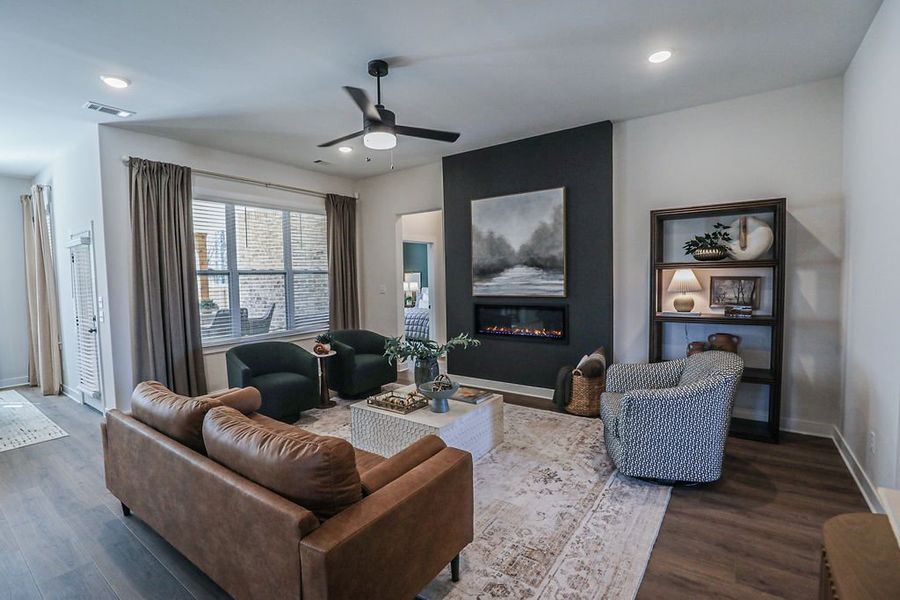 Furnished interior in a model home at Villages of Green Meadows in Munford (Image 48).