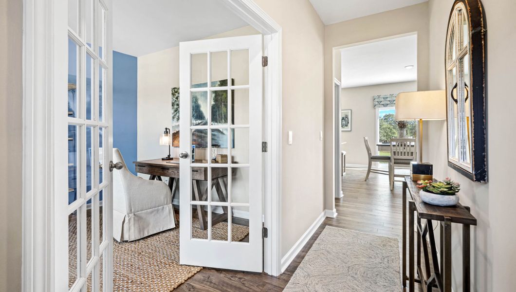 Furnished interior in a model home at Chestnut Ridge in Greenville (Image 4).