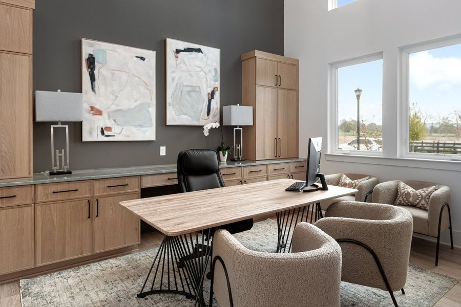 Furnished interior in a model home at Hamilton in Franklin (Image 14).