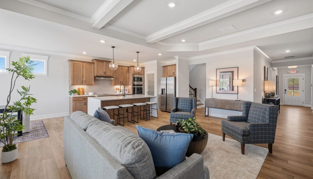 Furnished interior in a model home at Garland Meadows in Cartersville (Image 37).