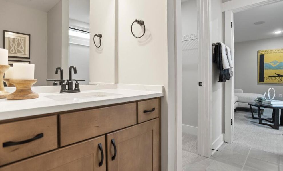 Furnished interior in a model home at Carraway in Greensboro (Image 30).