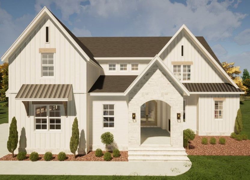 Front exterior of a home in the Hidden Lake community, located in Youngsville, NC (Image 12).
