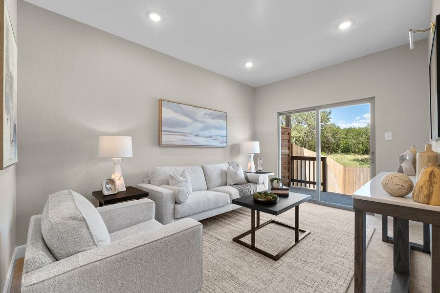 Furnished interior in a model home at Friedrich Hill in San Antonio (Image 58).