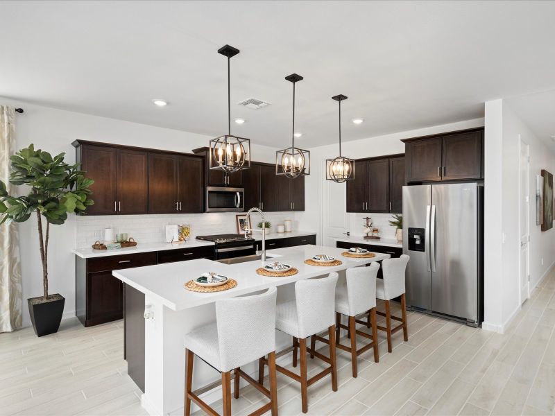 Furnished interior in a model home at Mesquite Mountain Ranch at Frontera in Surprise (Image 8).