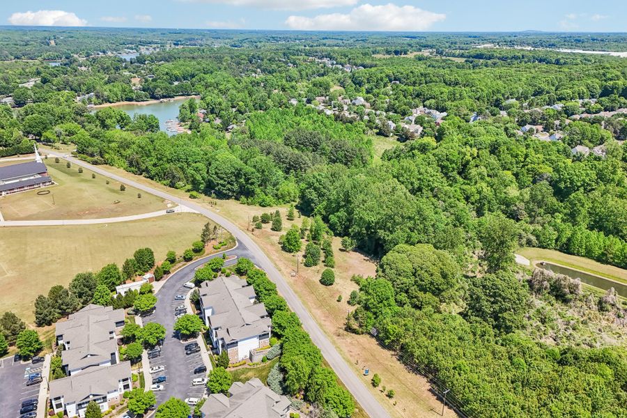 Aerial view of the Trillium Reserve at Lake Norman community in Mooresville, NC, showing layout and nearby surroundings (Image 1). Aerial view of the Trillium Reserve at Lake Norman community in Mooresville, NC, showing layout and nearby surroundings (Image 1).