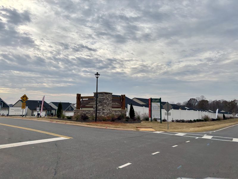 Entrance to the Cleveland Meadows community in Spartanburg, SC, featuring signage and landscaping (Image 2).