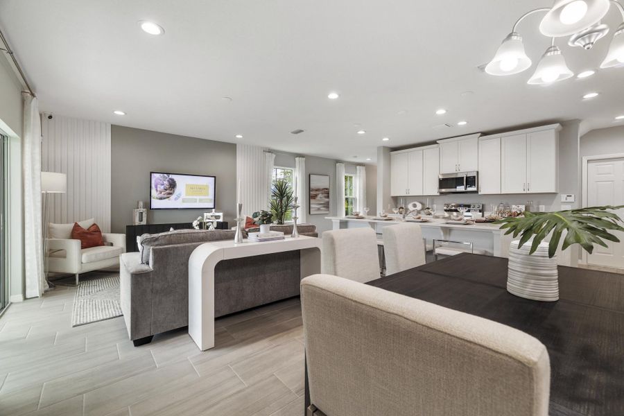 Furnished interior in a model home at Sky Lakes Towns in St. Cloud (Image 5).