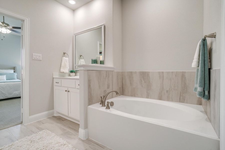Furnished interior in a model home at Creekview Farms in Greenville (Image 35).