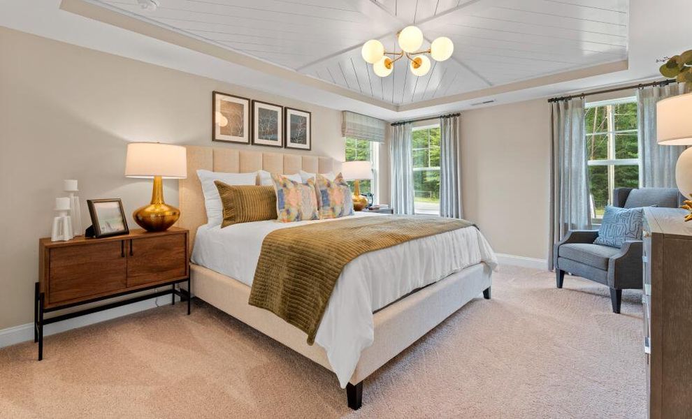 Furnished interior in a model home at The Grove at Bratton Park in York (Image 17). Furnished interior in a model home at The Grove at Bratton Park in York (Image 17).