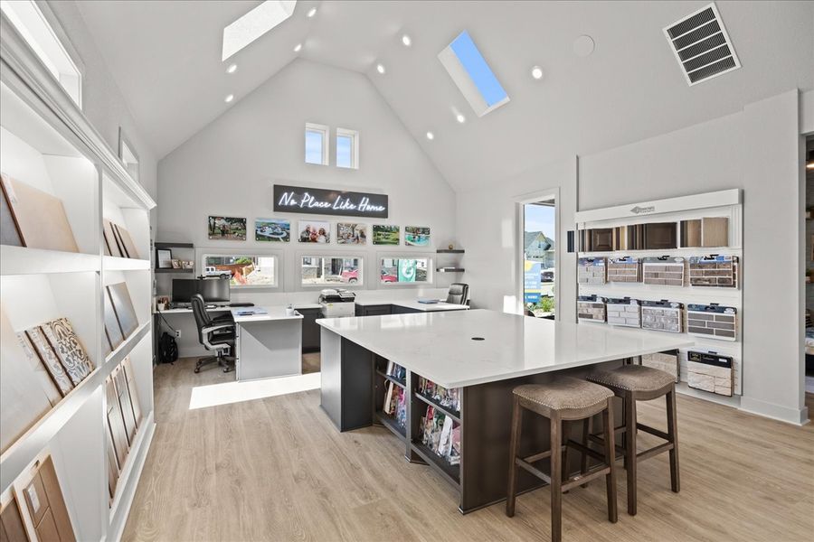 Furnished interior in a model home at Sunfield in Buda (Image 5).