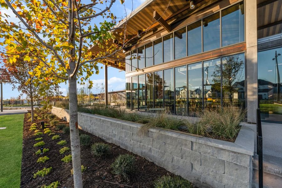 Side of amenity center in Mosaic, Celina, Texas