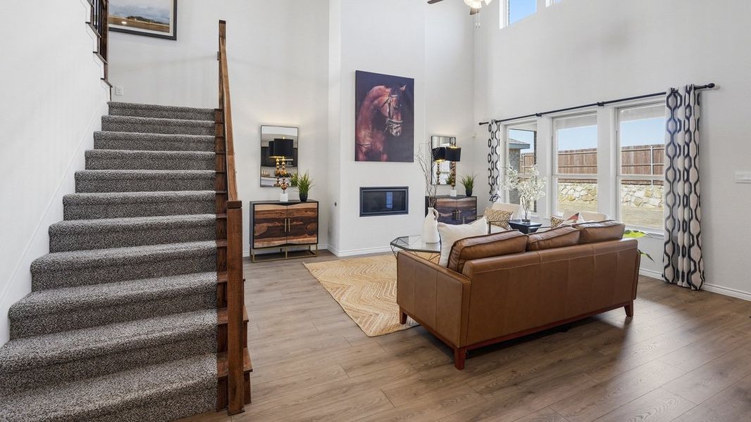 Furnished interior in a model home at The Woods at Lindsey Place in Anna (Image 59).