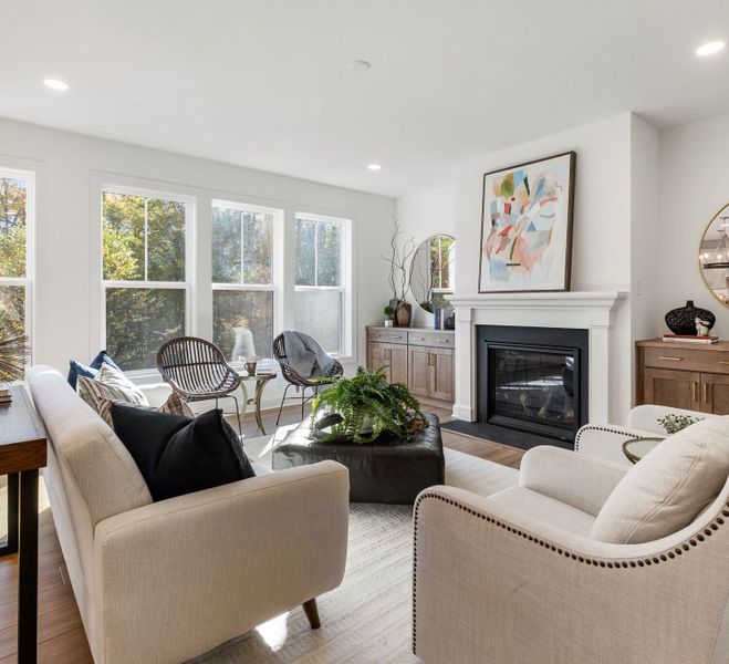 Furnished interior in a model home at Fox Creek in Gallatin (Image 3).