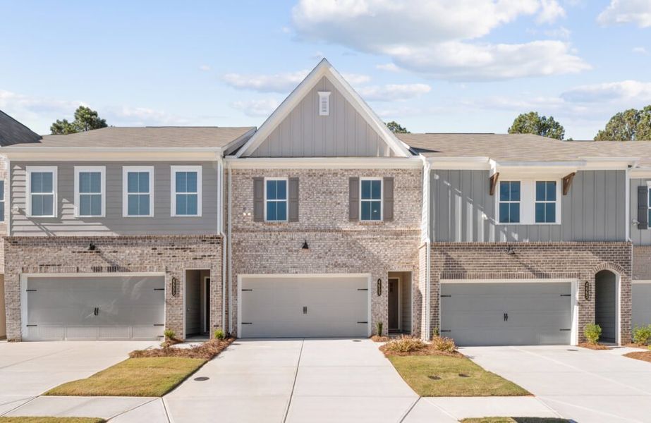 Front exterior of a home in the Wildwood Place community, located in Powder Springs, GA (Image 5).
