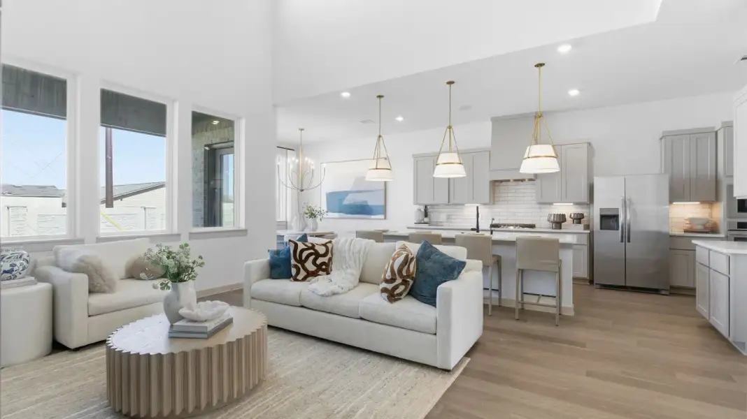 Furnished interior in a model home at Alexander 65' Homesites in Pearland (Image 30).