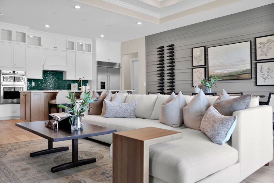 Furnished interior in a model home at Rolling Hills Ranch in Green Cove Springs (Image 4).