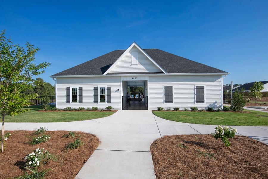 The clubhouse is a hub for recreation, fitness, and gathering