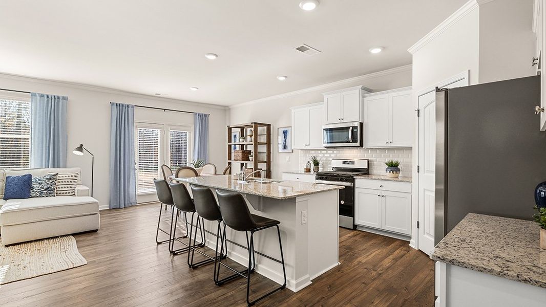 Furnished interior in a model home at Thompson Ridge in Dallas (Image 7).