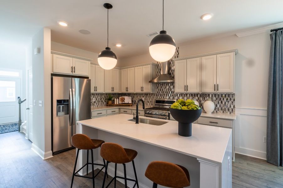 Furnished interior in a model home at Coastal Haven in Leland (Image 22).
