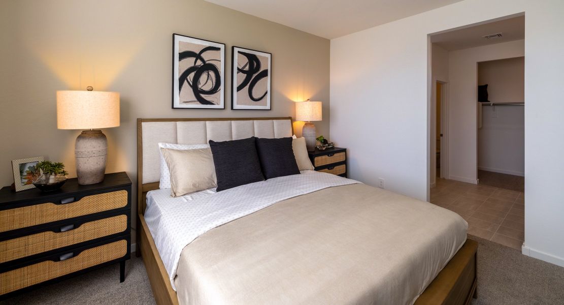 Furnished interior in a model home at Mountain View Estates Reserve Series in Buckeye (Image 8).