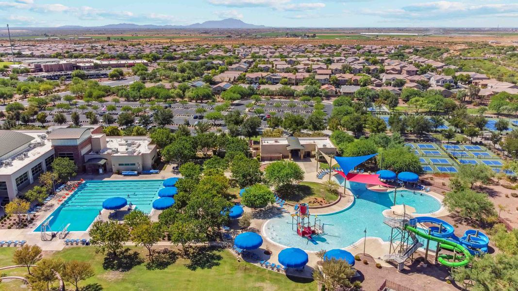 Aerial view of the Anthem at Merrill Ranch community in Florence, AZ, showing layout and nearby surroundings (Image 23).
