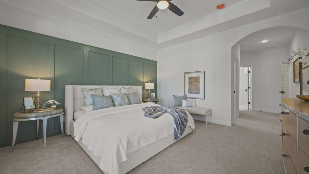 Furnished interior in a model home at The Villas at Pinewood in Asheboro (Image 10).