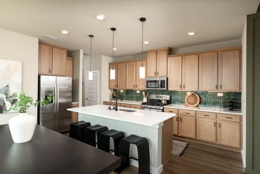 Furnished interior in a model home at Talley Fields in San Antonio (Image 6).