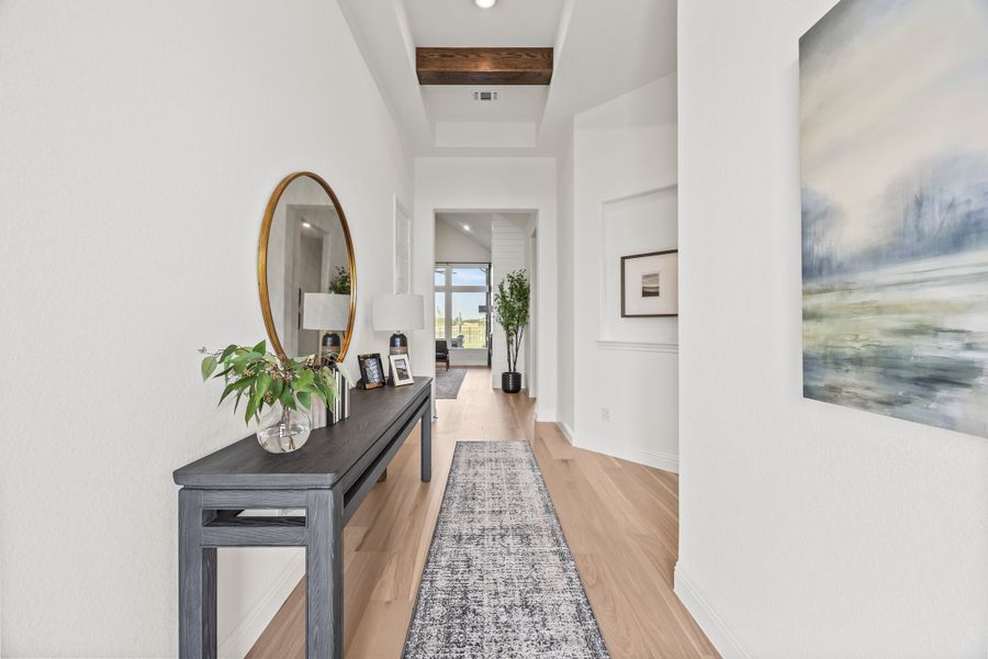 Furnished interior in a model home at Paloma Ranch in New Fairview (Image 33).