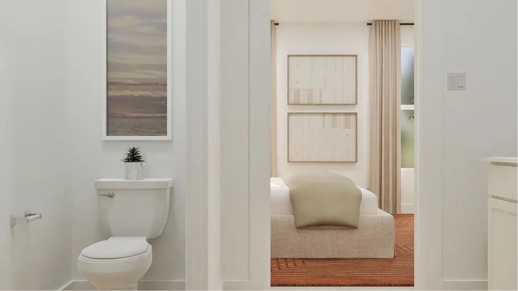 Furnished interior in a model home at Waterlin in St. Cloud (Image 31).