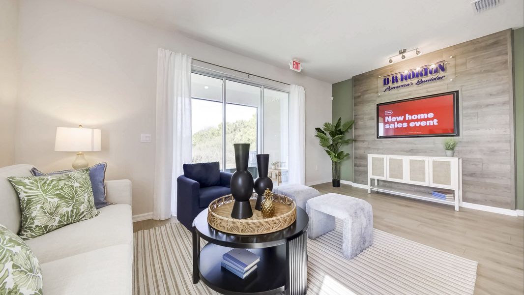 Furnished interior in a model home at The Gardens at Bay Street in Sarasota (Image 20).
