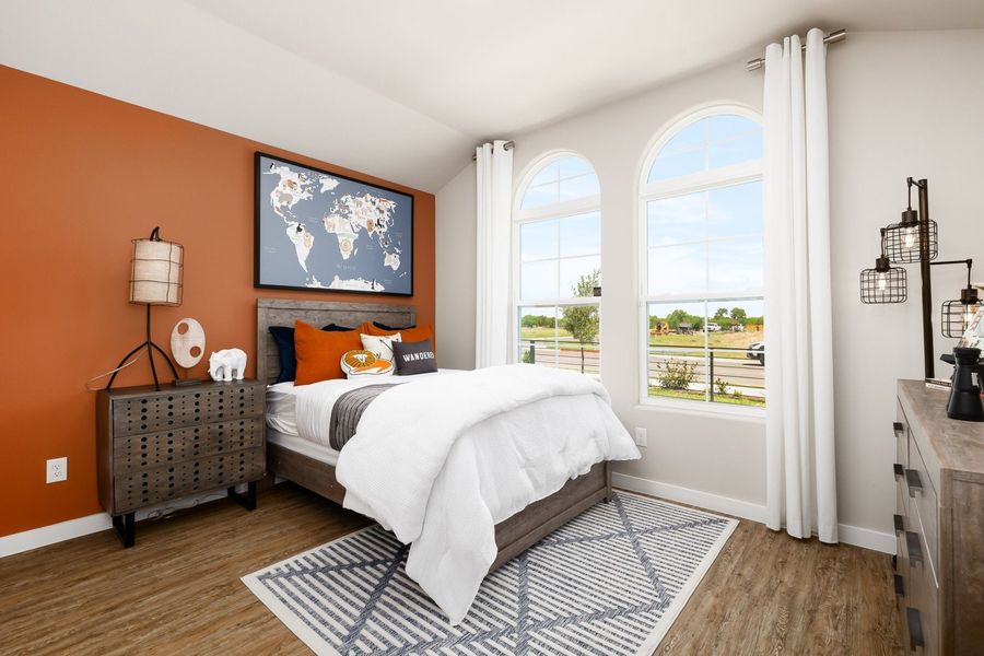 Furnished interior in a model home at Alberta Heights in Edinburg (Image 66).