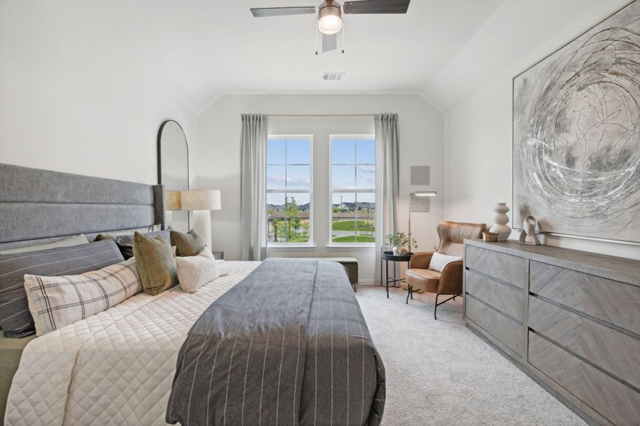 Furnished interior in a model home at Twin Creeks Watters in Allen (Image 24).