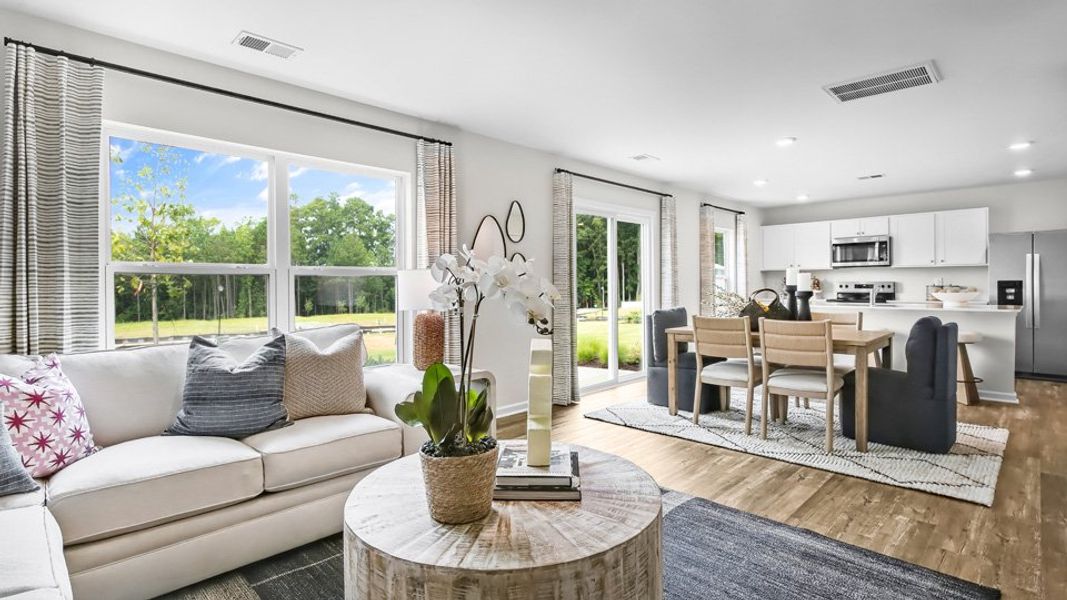 Furnished interior in a model home at Wilson's Ridge in Wilson's Mills (Image 7). Furnished interior in a model home at Wilson's Ridge in Wilson's Mills (Image 7).