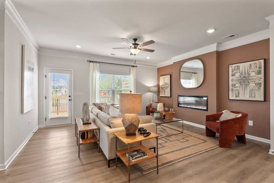 Furnished interior in a model home at Trinity Station in Auburn (Image 15).