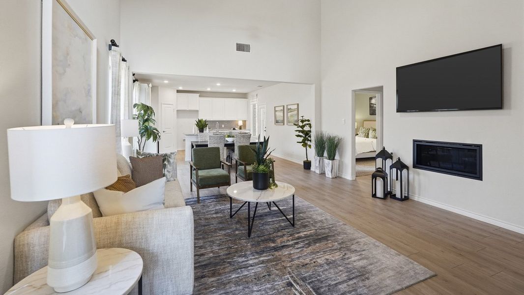 Furnished interior in a model home at The Woods at Lindsey Place in Anna (Image 29).