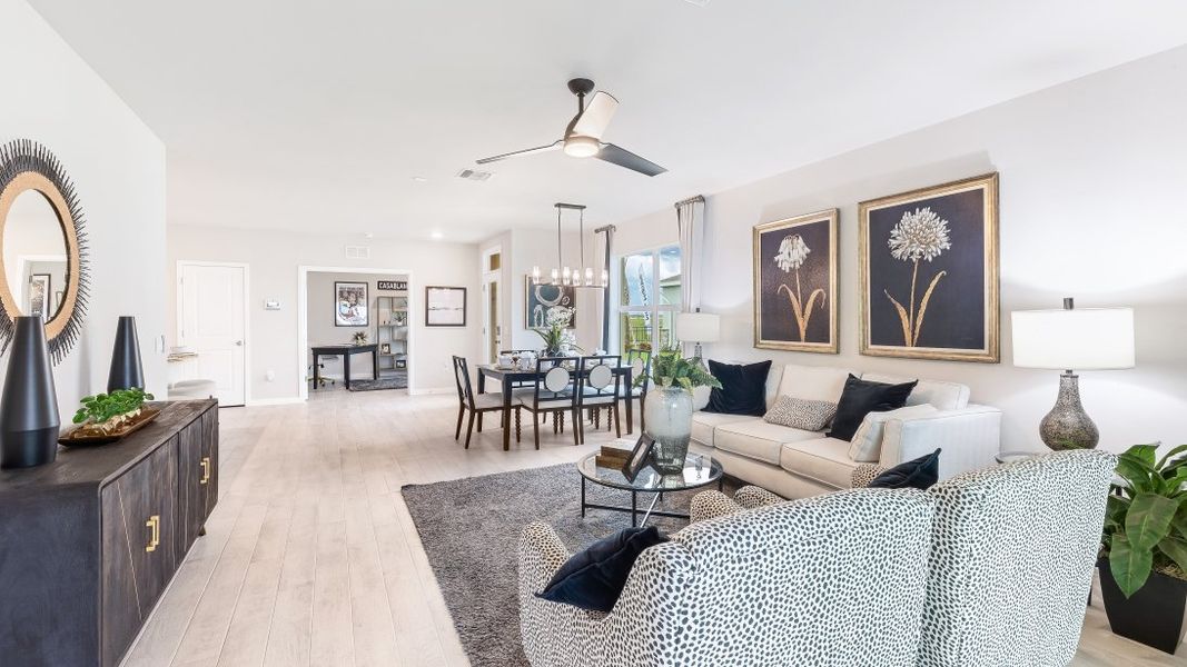 Furnished interior in a model home at Palmetto Landing at Babcock Ranch in Punta Gorda (Image 28).
