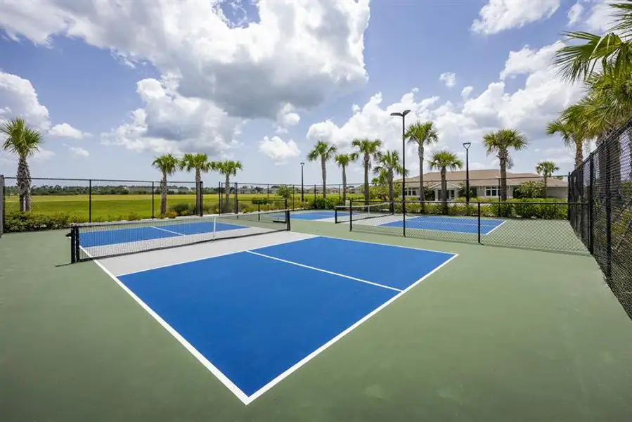 Stay active without leaving the neighborhood at your very own pickleball courts.