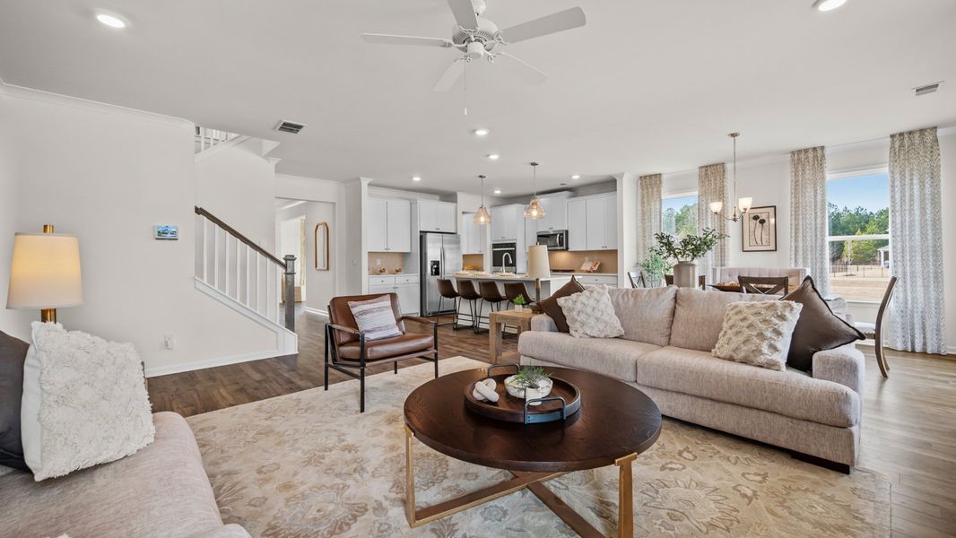 Furnished interior in a model home at Westland in Bogart (Image 6).