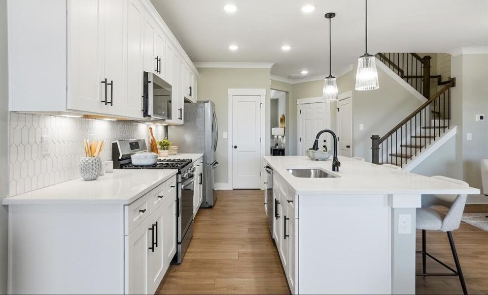 Furnished interior in a model home at Blythe Mill Townhomes in Waxhaw (Image 40). Furnished interior in a model home at Blythe Mill Townhomes in Waxhaw (Image 40).