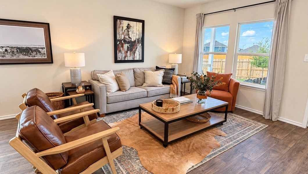 Furnished interior in a model home at Redbird Ranch in San Antonio (Image 10).