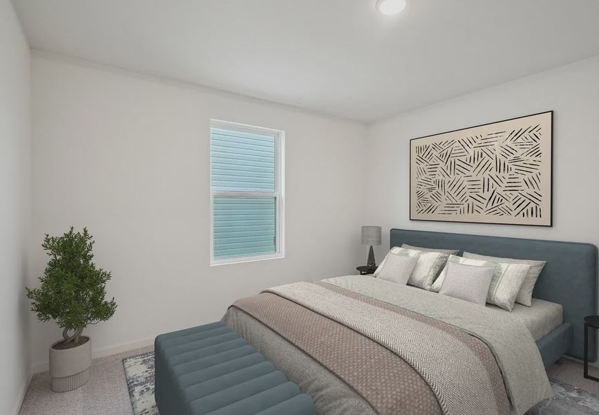 Furnished interior in a model home at The Point in Rolesville (Image 8).