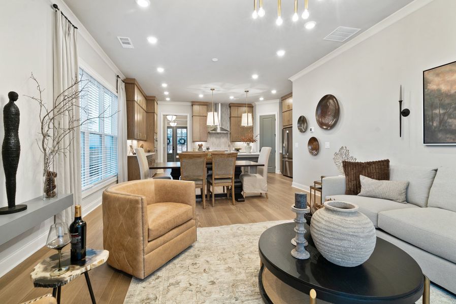 Furnished interior in a model home at Palisades Single Family in Cumming (Image 7).