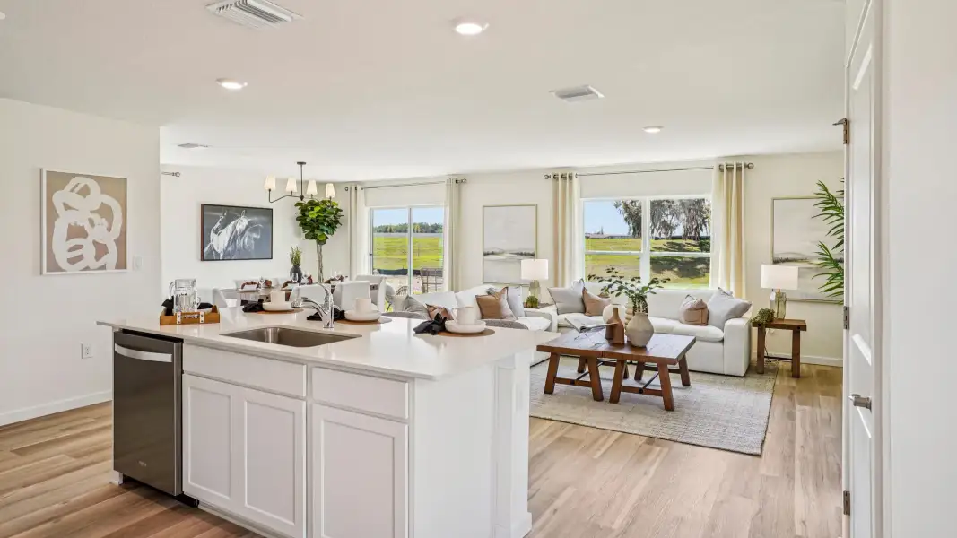 Furnished interior in a model home at Westwood Trails in Ocala (Image 3). Furnished interior in a model home at Westwood Trails in Ocala (Image 3).