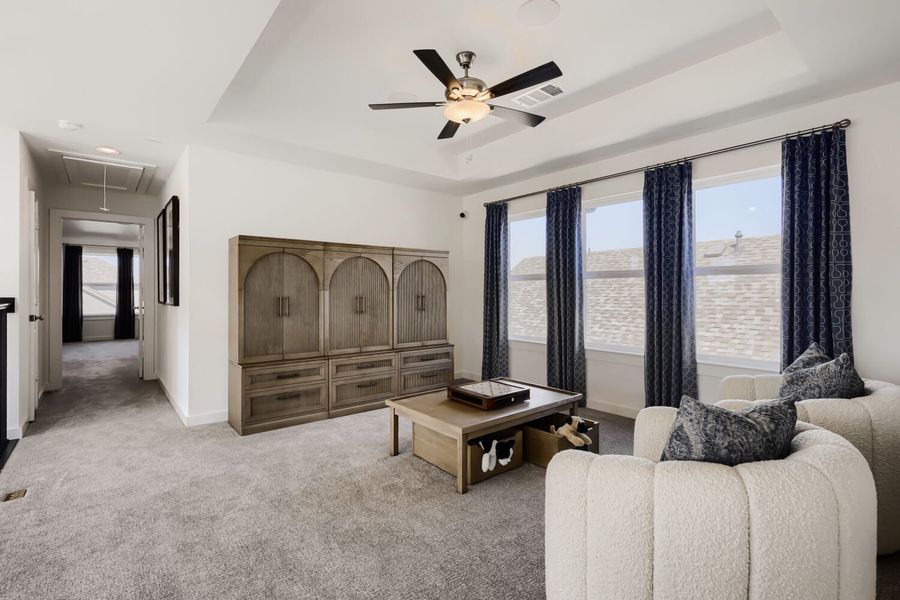 Furnished interior in a model home at North Sky 40s in Celina (Image 14).