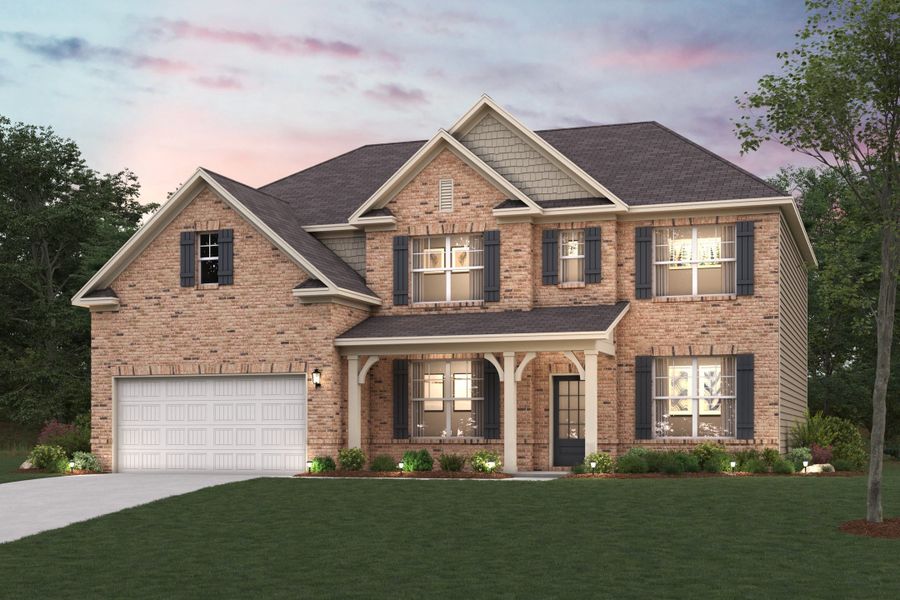 A large brick house.