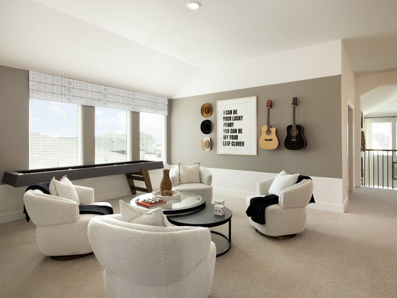 Furnished interior in a model home at Sanford Farms - Classic Series in Waller (Image 17).