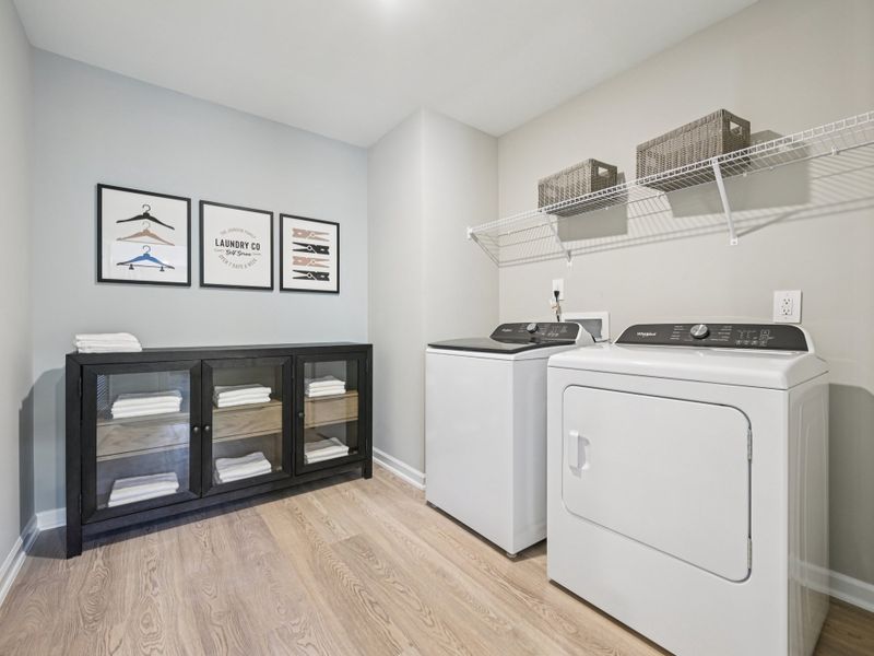 Furnished interior in a model home at Barrow Meadows in Zebulon (Image 30).