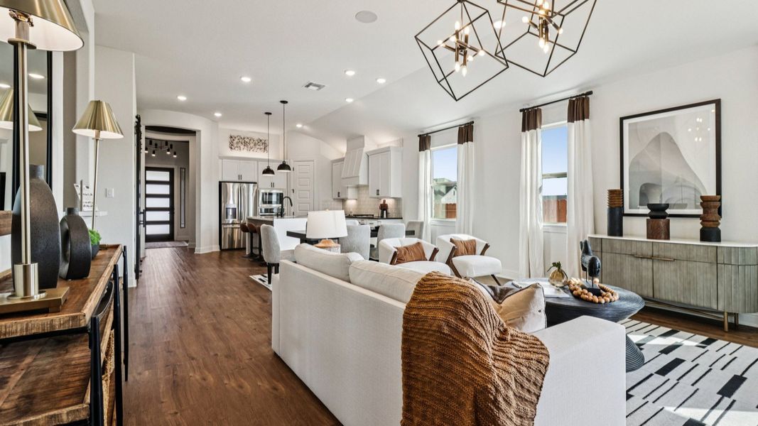 Furnished interior in a model home at Meyer Ranch – Premier in New Braunfels (Image 9).